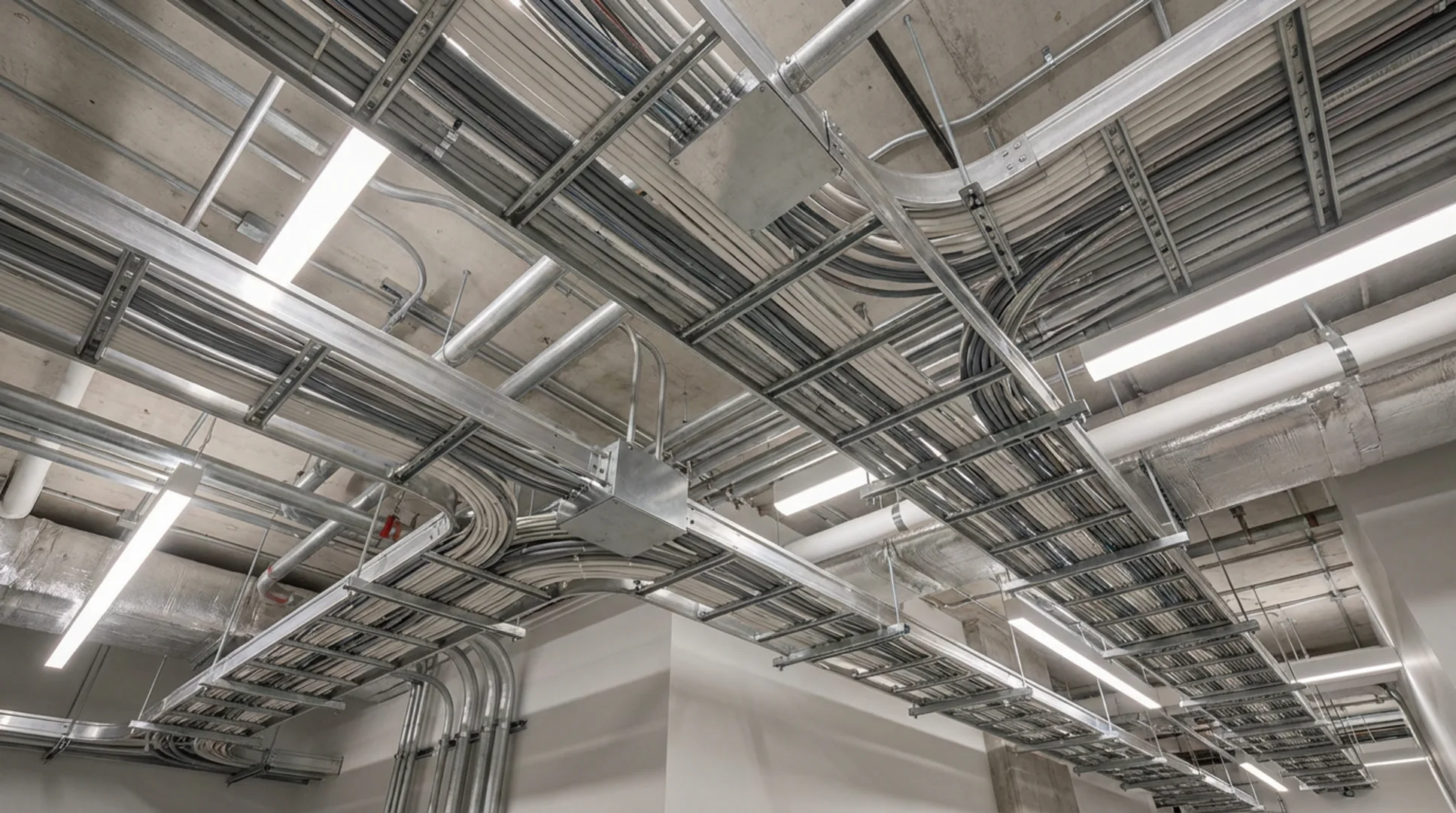 Fiber optic cable installation in Miami condominium building utility room for bulk Wi-Fi service